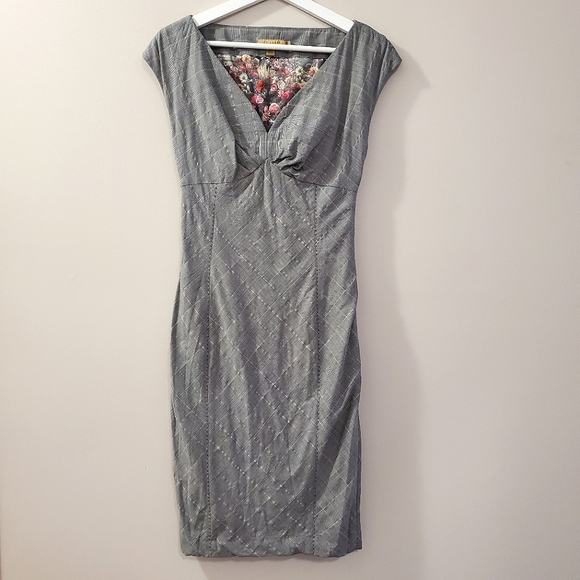 Ted Baker - Fierod Check Print Pencil Shift Dress - Ted Size 1 (US 4) - Picture 11 of 16